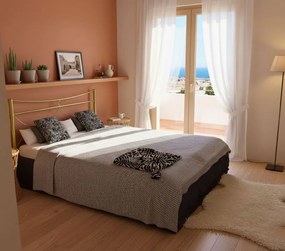 Κρεβάτι Pier-140x190-Χρυσό-Χωρίς ποδαρικό