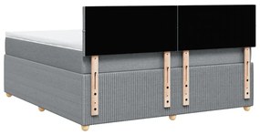 ΚΡΕΒΑΤΙ BOXSPRING ΜΕ ΣΤΡΩΜΑ ΑΝΟΙΧΤΟ ΓΚΡΙ 180X200 ΕΚ. ΥΦΑΣΜΑΤΙΝΟ 3287535