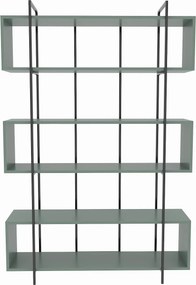 Βιβλιοθήκη Πράσινο / Μαύρο CLEOZO 120x29.6x180