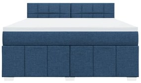 ΚΡΕΒΑΤΙ BOXSPRING ΜΕ ΣΤΡΩΜΑ ΜΠΛΕ 180X200 ΕΚ. ΥΦΑΣΜΑΤΙΝΟ 3289453