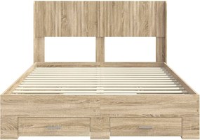 vidaXL Καλάθι με αποθήκη και κεφαλάρι Sonoma Δρυς Επεξεργασμένο Ξύλο