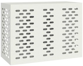 vidaXL Κάλυμμα κλιματιστικού Λευκό 110 x 50 x 80 cm Ατσάλι