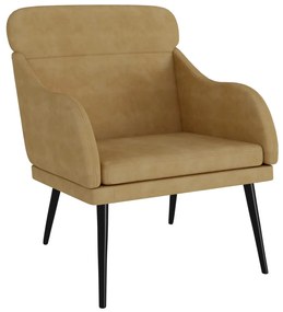 vidaXL Πολυθρόνα Καφέ 63x76x80 εκ. Βελούδινη