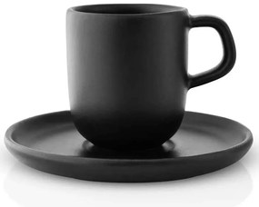 Φλυτζάνι Espresso Με Πιατάκι Stoneware 512705 65ml Black Eva Solo Πηλός