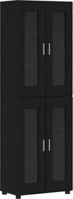 vidaXL Highboard FLORIN Μαύρο 60 x 35 x 182 εκ. Επεξεργασμένο ξύλο