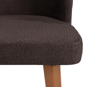 Καρέκλα τραπεζαρίας New Melanie Fylliana Ύφασμα Καφέ 46x48x93εκ. 2αδα 46x48x93 εκ.