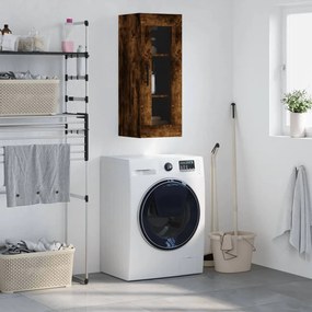 vidaXL Ντουλάπι Τοίχου Καπνιστή Δρυς 34,5 x 34 x 90 εκ.