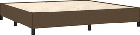 vidaXL Κρεβάτι Boxspring με Στρώμα Σκούρο Καφέ 200x200 εκ. Υφασμάτινο