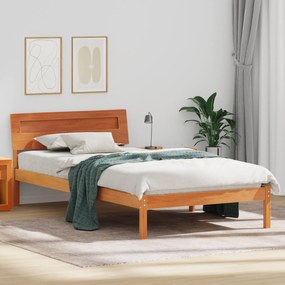 vidaXL Σκελετός Κρεβατιού Καφέ κεριού 75 x 190 cm Μασίφ ξύλο πεύκου