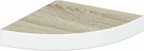 vidaXL Ράφια Τοίχου Γωνιακά 2 τεμ. Δρυς/Λευκό 25 x 25 x 3,8 εκ από MDF