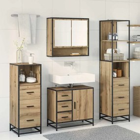 vidaXL Σετ Επίπλων Μπάνιου 4 pcs Artisan Oak Επεξεργασμένο ξύλο