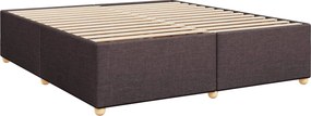 vidaXL Κρεβάτι box spring με στρώμα Σκούρο Καφέ 200 x 200 cm Ύφασμα