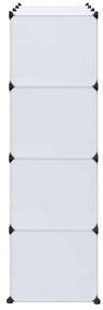 vidaXL Ντουλάπα Σπονδυλωτή 9 Τμήματα Άσπρη 109x36,5x143 εκ.