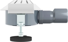 vidaXL Αποχέτευση Ντους με Γυάλινη Κάλυψη και 360° Σιφώνι Ασημί 50 cm