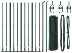 vidaXL Στύλος Περιφράξεων Πράσινο 25 x 0,5 m (13 mm μάσκα) Ατσάλι