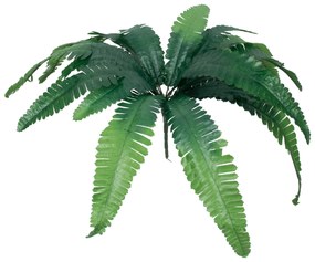 GloboStar® BOSTON FERN BIG 78292 Τεχνητό Φυτό Φτέρη Βοστώνης Μεγάλη - Μπουκέτο Διακοσμητικών Φυτών - Κλαδιών με Φύλλωμα Πράσινο Υ52cm