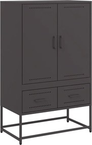 vidaXL Ντουλάπι Μαύρο 68x39x111,5 εκ. από Χάλυβα
