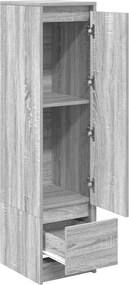 vidaXL Ντουλάπι Γκρι Sonoma 29,5x34x119,5 εκ. Επεξεργασμένο Ξύλο