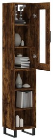 vidaXL Ντουλάπι Καπνιστή δρυς 34,5x34x180 εκ. από Επεξεργασμένο Ξύλο