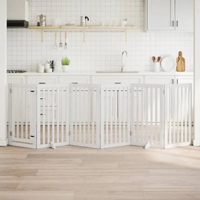 Διαχωριστικό Σκύλων/Πόρτα Πτυσσόμενο 6 Πάνελ 300εκ. Ξύλο Λεύκας