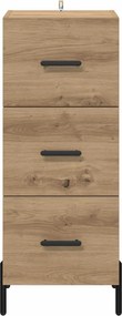 vidaXL Πλαϊνό γραφείο με συρτάρι artisan δρυς 34 x 34.5 x 90 εκ