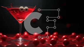 Intra Συλλεκτικό Ξύλινο Παζλ Plywood  4mm - Red Wine Martini με Googly Eyes και Κεράσια Σε Ξύλινο Κουτί - Διαστάσεις: 10x10 cm – 25 κομμάτια