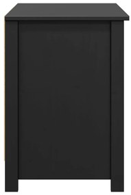 vidaXL Έπιπλο Τηλεόρασης Μαύρο 103x36,5x52 εκ. από Μασίφ Ξύλο Πεύκου