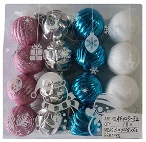 Σετ Χριστουγεννιάτικες Μπάλες  4εκ.  16τεμ