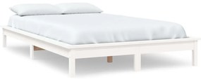 vidaXL Πλαίσιο Κρεβατιού Λευκό 180x200εκ. Μασίφ Ξύλο Πεύκου Super King