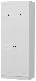 Ντουλάπα Δίφυλλη Με Πατάρι Kale 506MNR2236 90x52x255cm White Δίφυλλη