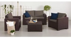 Allibert  Σετ Σαλόνι California Lounge 4 τμχ Πολυπροπυλένιο Wicker/ Καφέ BEST-21071343
