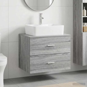 vidaXL Σετ Επίπλων Μπάνιου Γκρι Sonoma Επεξεργασμένο Ξύλο