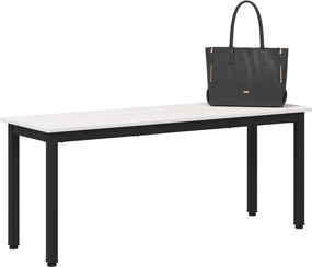 vidaXL παγκάκι Λευκό 110 x 35 x 45 cm Στερεά ξυλεία πεύκου