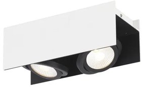 Πλαφονιέρα Φωτιστικό Οροφής 2xLED 5,4W Μαύρο-Λευκό Εσωτερικά 2 Κινητά Σποτ Vidago 39316 Eglo-39316-Μαύρο-Λευκό 39316