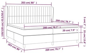 ΚΡΕΒΑΤΙ BOXSPRING ΜΕ ΣΤΡΩΜΑ ΚΡΕΜ 200X200 ΕΚ. ΥΦΑΣΜΑΤΙΝΟ 3128714