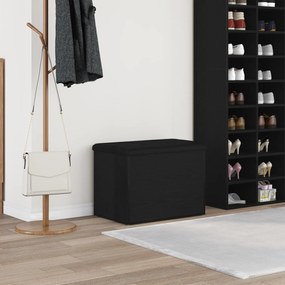 vidaXL Παγκάκι αποθήκευσης Μαύρο Δρυς 60x40x45 εκ. Επεξεργασμένο Ξύλο