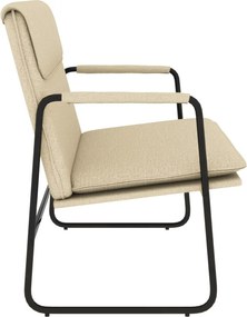 vidaXL Πάγκος Κρεμ 100 x 64 x 80 εκ. Υφασμάτινος