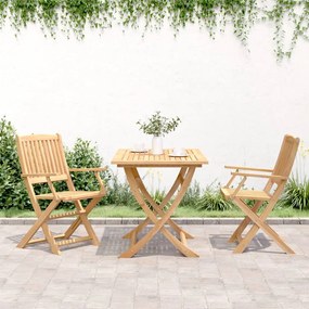 vidaXL Καρέκλες Κήπου Πτυσσόμενες 2 τεμ 58x54,5x90 εκ. Μασίφ Ακακία
