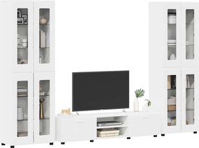 vidaXL Σετ επίπλου τηλεόρασης FLORIN 3 pcs Λευκό Επεξεργασμένο ξύλο