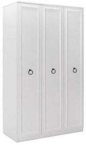 Ντουλάπα ρούχων Hampton Megapap τρίφυλλη χρώμα λευκό 103x52x185εκ.-GP009-0244,1