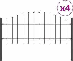 vidaXL Φράχτης Κήπου WOERDEN 4 τμχ. 170 x 115 εκ Γκρι