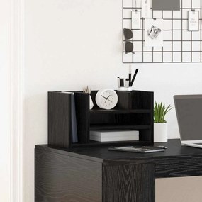 vidaXL Οργανωτής Γραφείου Μαύρη Δρυς 44,5 x 24 x 25 εκ