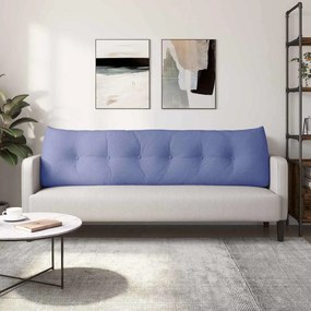 vidaXL Μαξιλάρι Πλάτης Μπλε τζην 180 x 50 x 24 cm ύφασμα