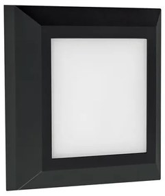 ΦΩΤΙΣΤΙΚΟ ΤΟΙΧΟΥ SLIM LED 3W IP65 230V 3CCT 125X125mm ΜΑΥΡΟ PRO ARTE ILLUMINA Eurolamp 145-52085