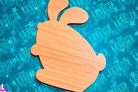Intra απο ξύλο plywood 3mm-4mm πάχος - Πασχαλινές σανίδες κοπής | Κόψιμο με λέιζερ λαγουδάκι Δίασταση 15x15 cm INTRAFABR-91657959