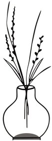 Διακοσμητικό Επιτραπέζιο Flowerpot 565TNL1160 15x46cm Black Aberto Design Metal