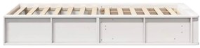 vidaXL Σκελετός Κρεβατιού Λευκό 210 x 118 x 30 εκ Στερεά ξυλεία πεύκου