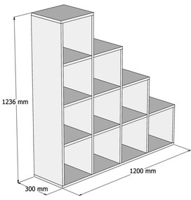 ΒΙΒΛΙΟΘΗΚΗ ΜΕΛΑΜΙΝΗΣ SCALE SONΟMA 120x30x123,6Υεκ.