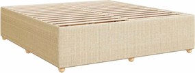 vidaXL Κρεβάτι box spring με στρώμα Κρεμ 200 x 200 cm Ύφασμα