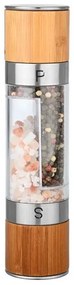 Estia Μύλος Για Αλάτι Και Πιπέρι Διπλός Bamboo Essentials 5x22cm Inox 01-20293